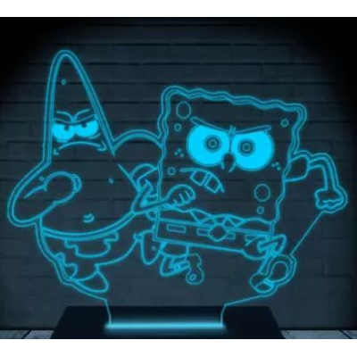 Luminária em Acrílico bob Esponja mod 03